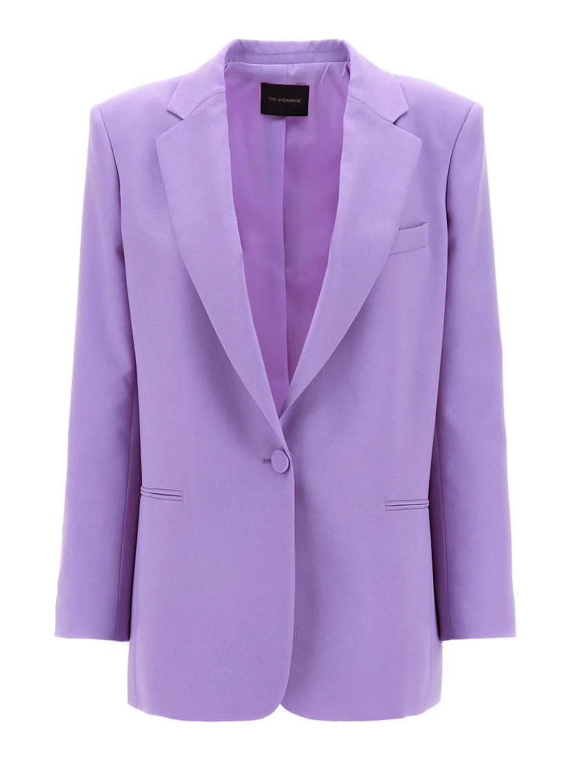 Purple Polyester Blazer