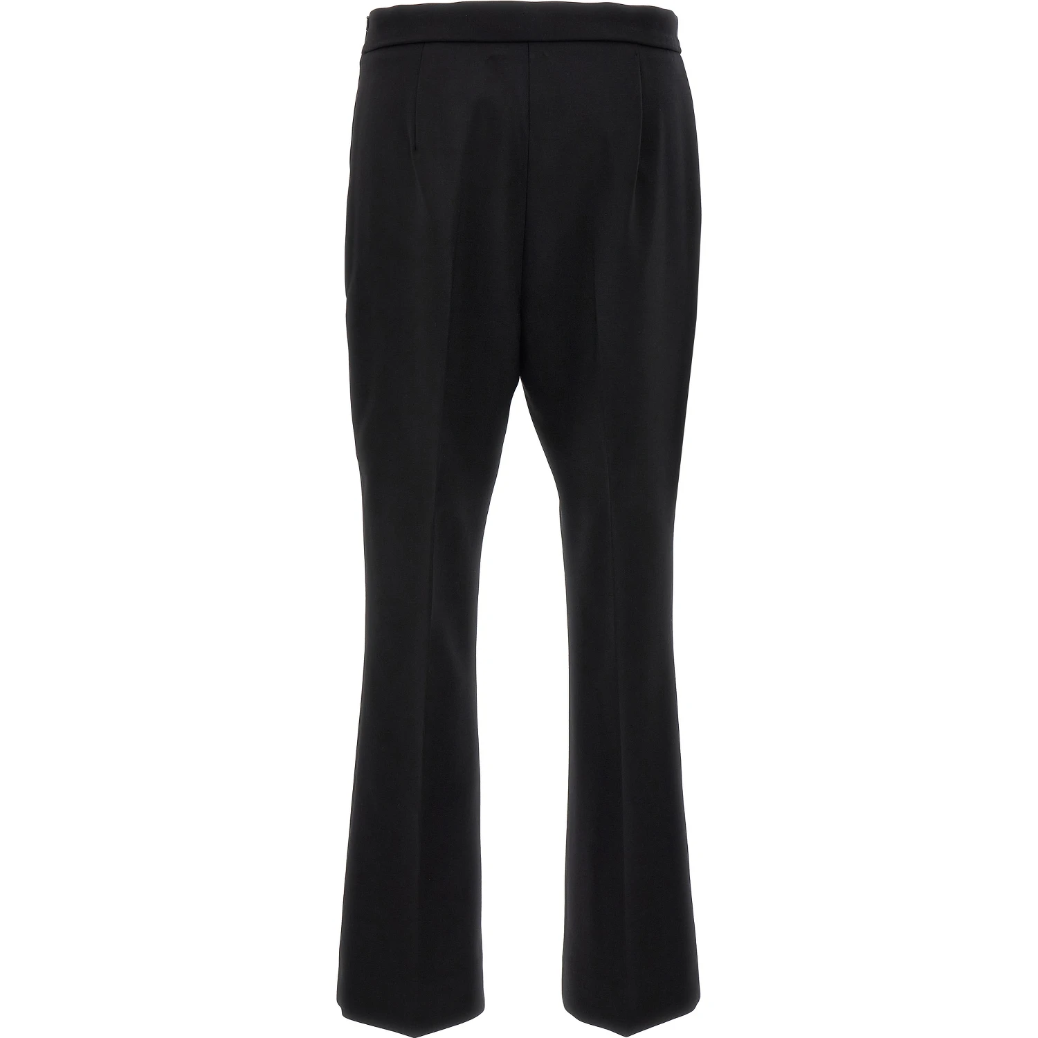 Black Virgin Wool Cropped Pants