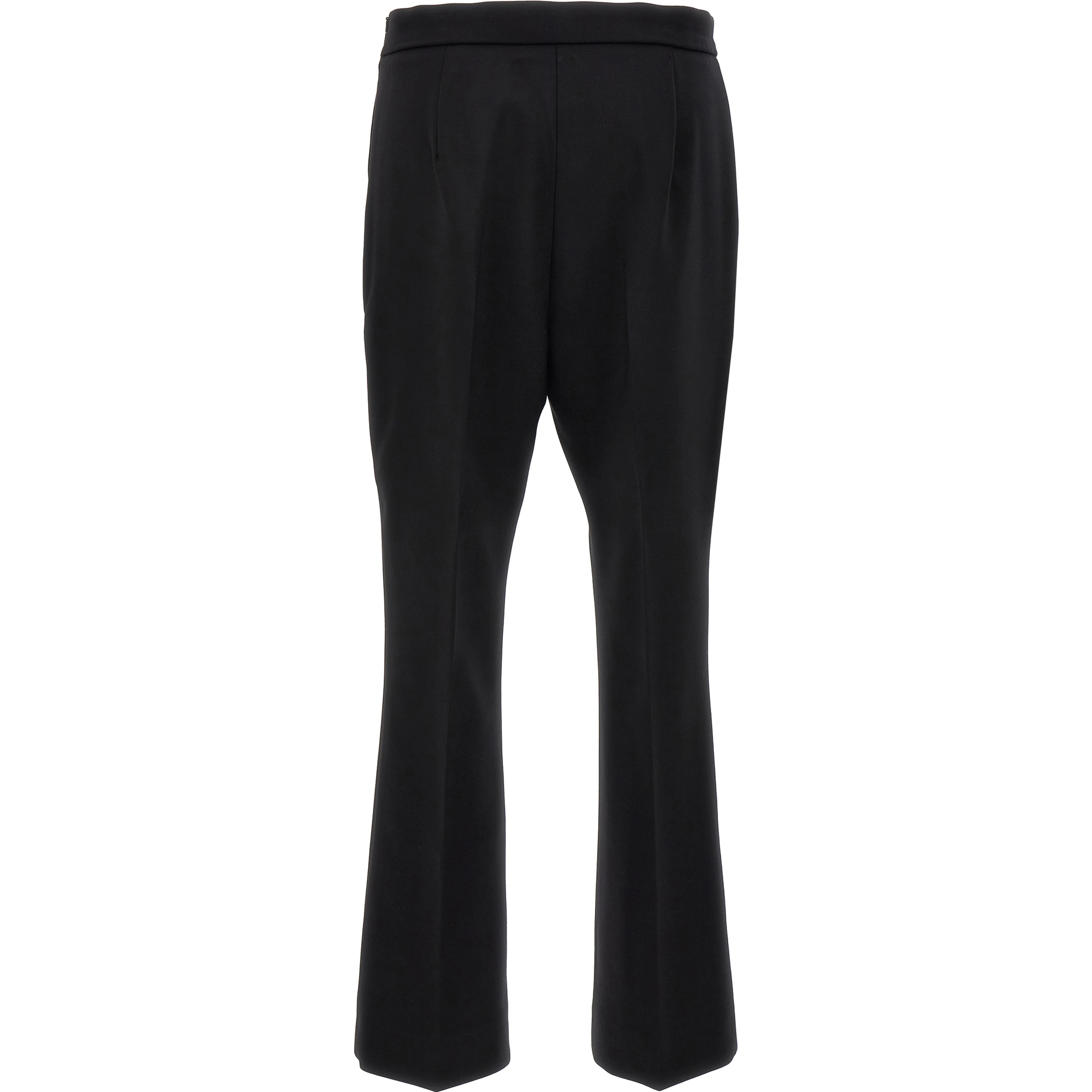 Black Virgin Wool Cropped Pants