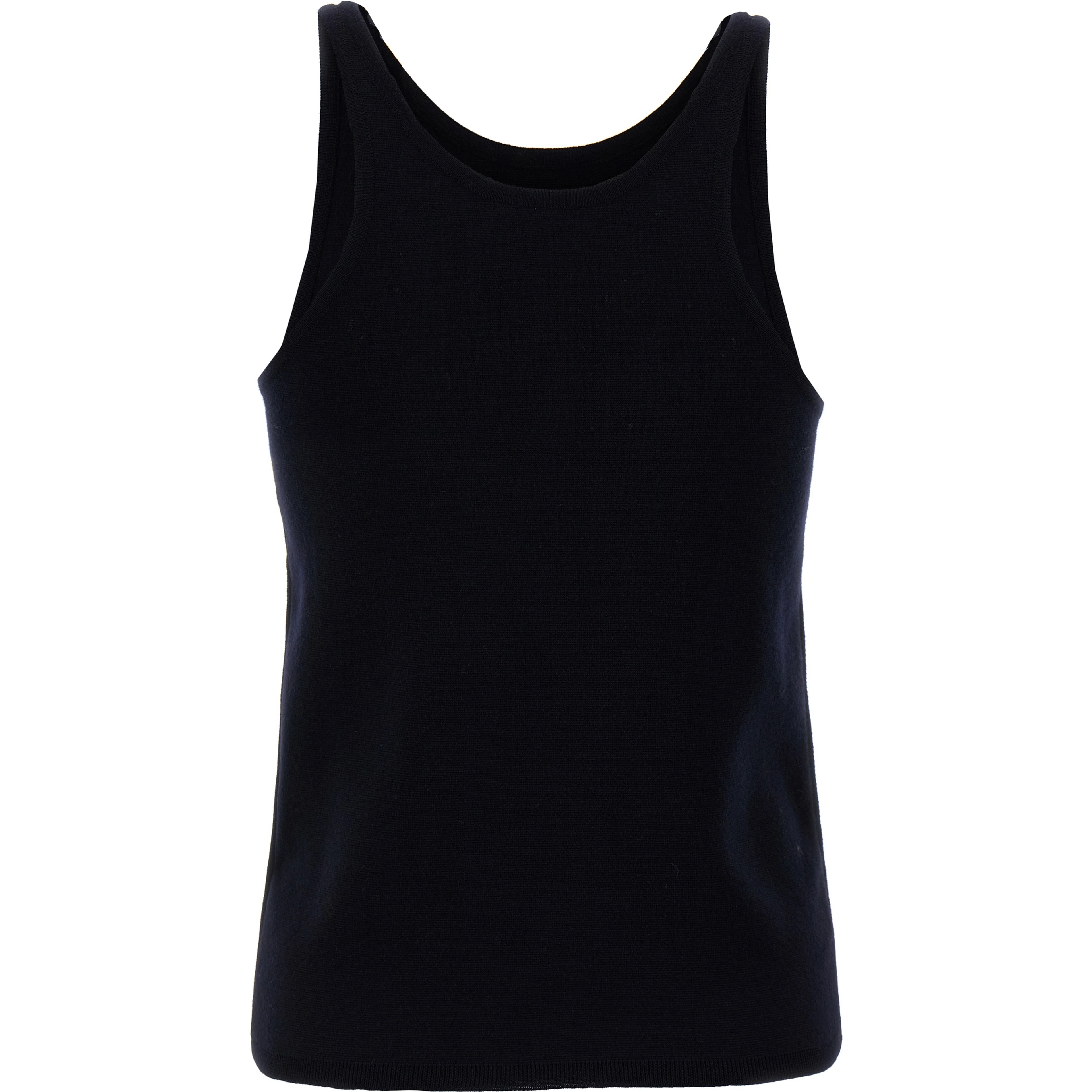 Blue Virgin Wool Tank Tops
