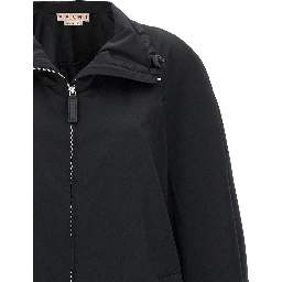 Black Polyester Parka