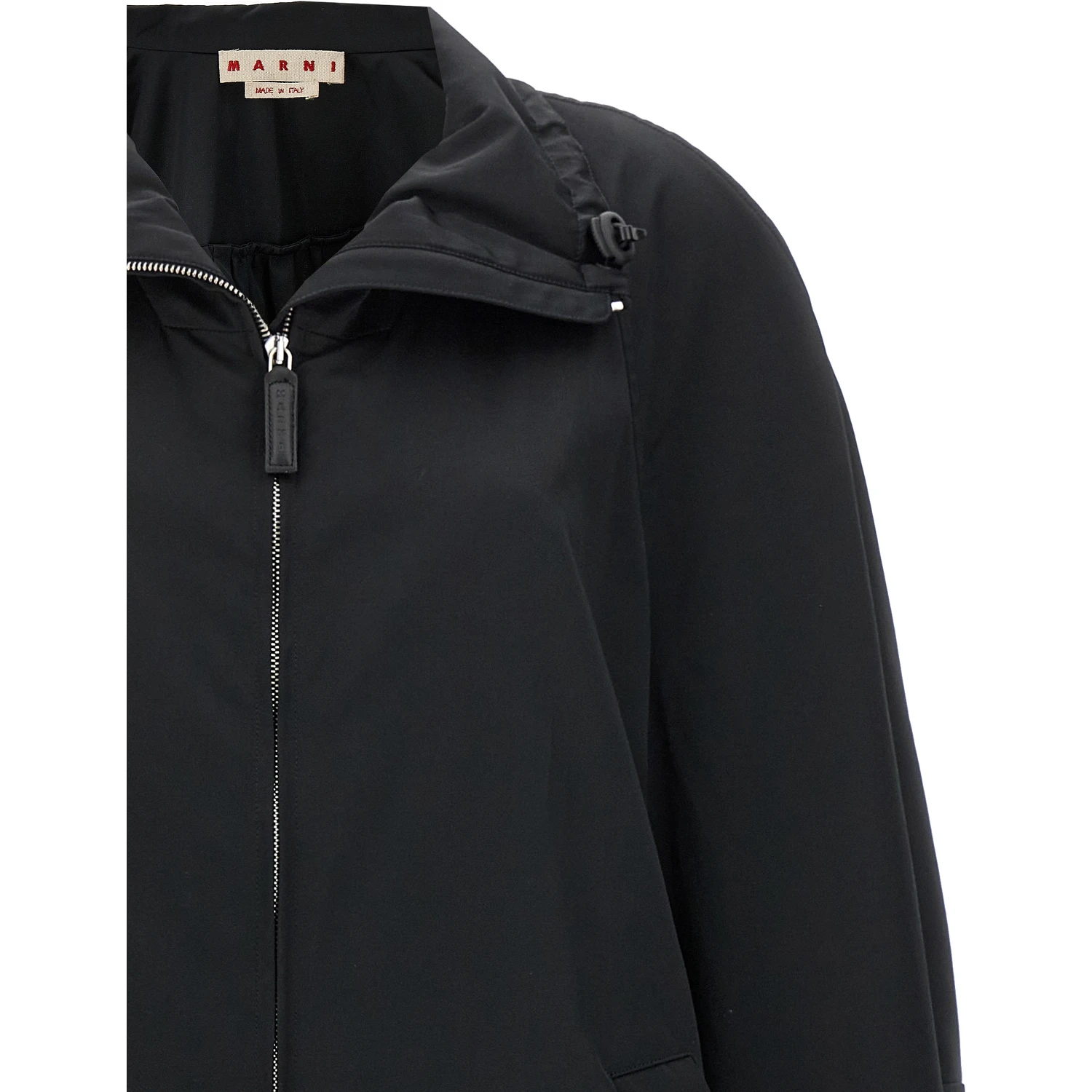 Black Polyester Parka