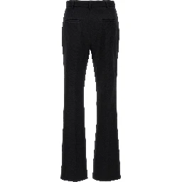Black Cotton Casual Pants