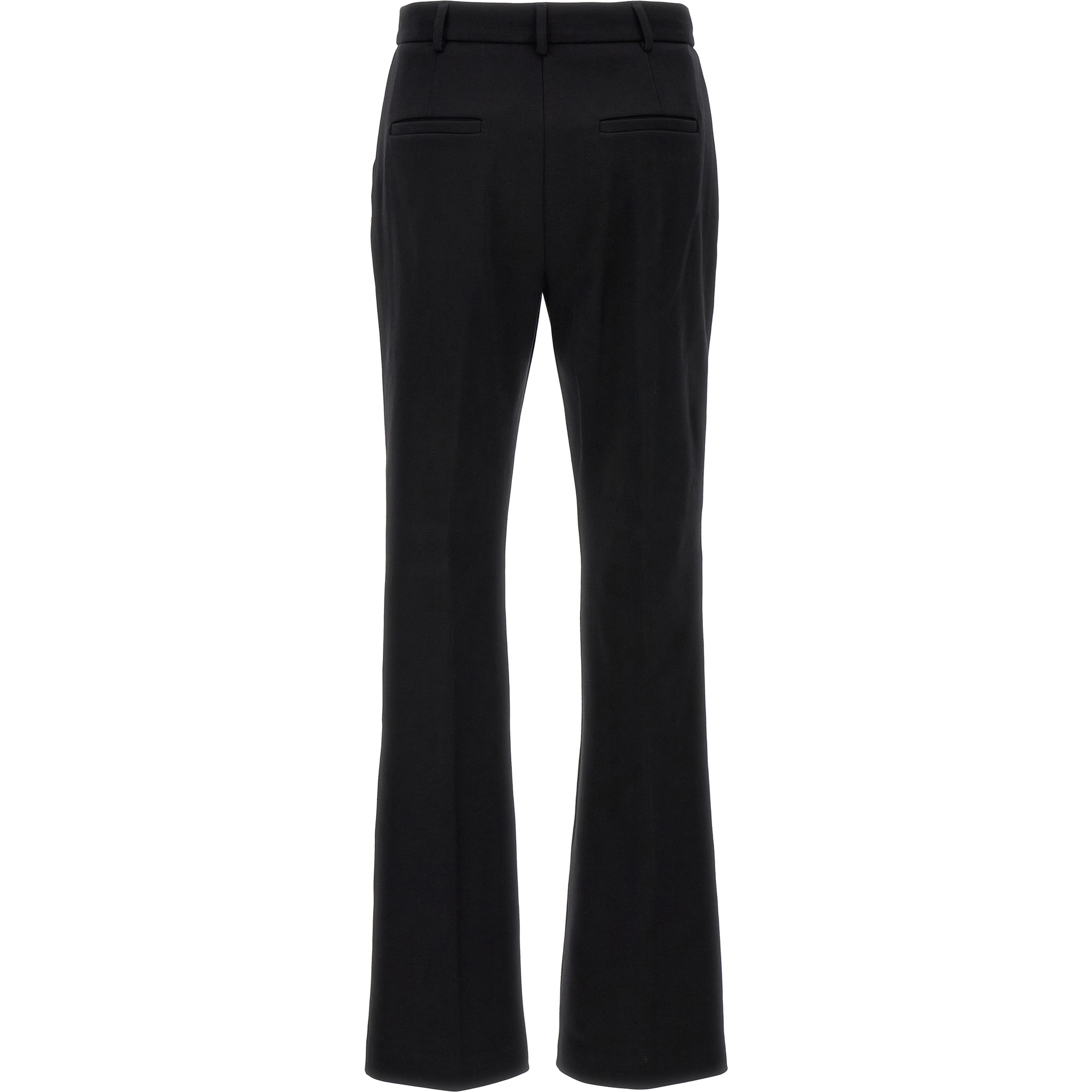 Black Cotton Casual Pants