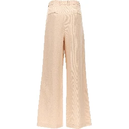 Multicolor Cotton Casual Pants