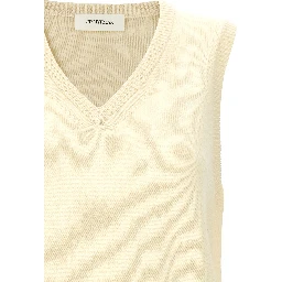 Bicolor Wool Sleeveless Jacket