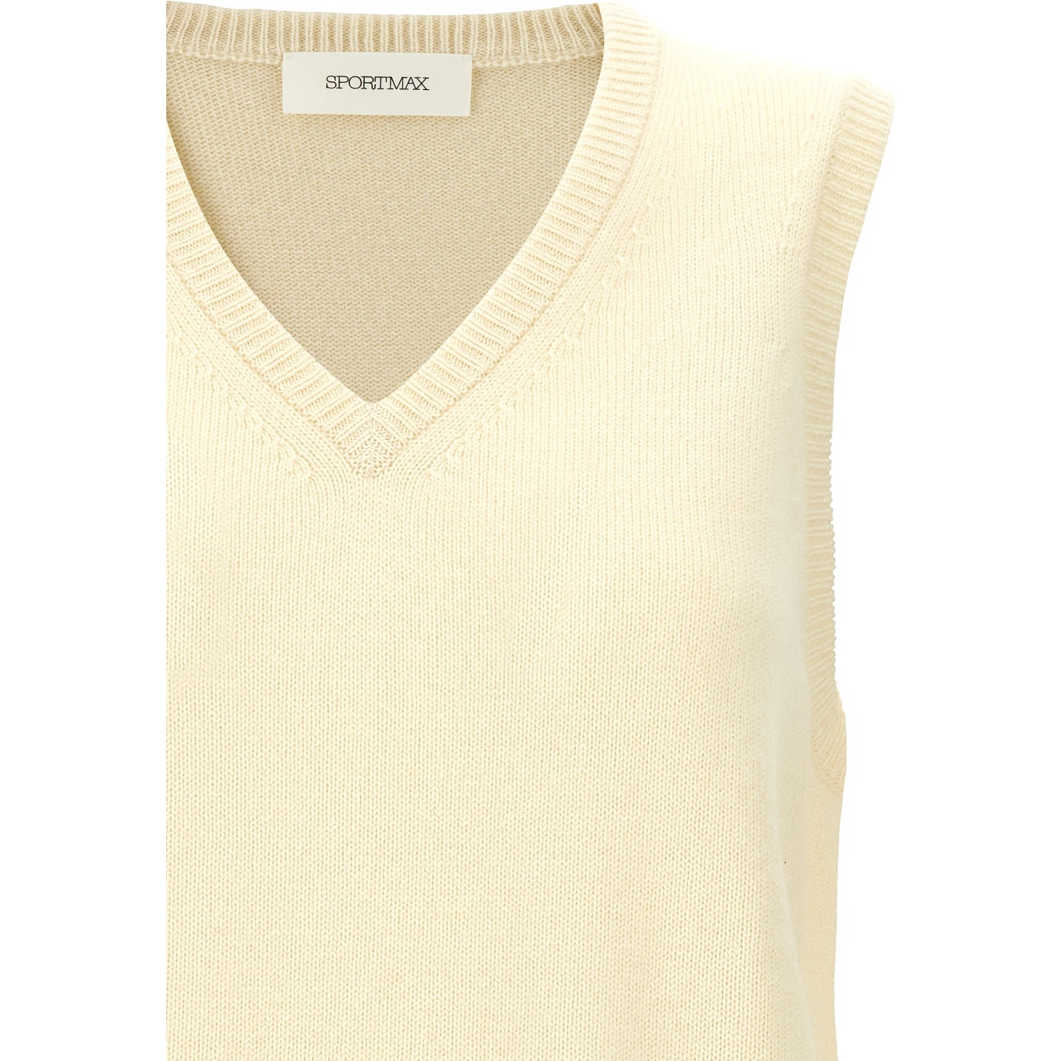 Bicolor Wool Sleeveless Jacket