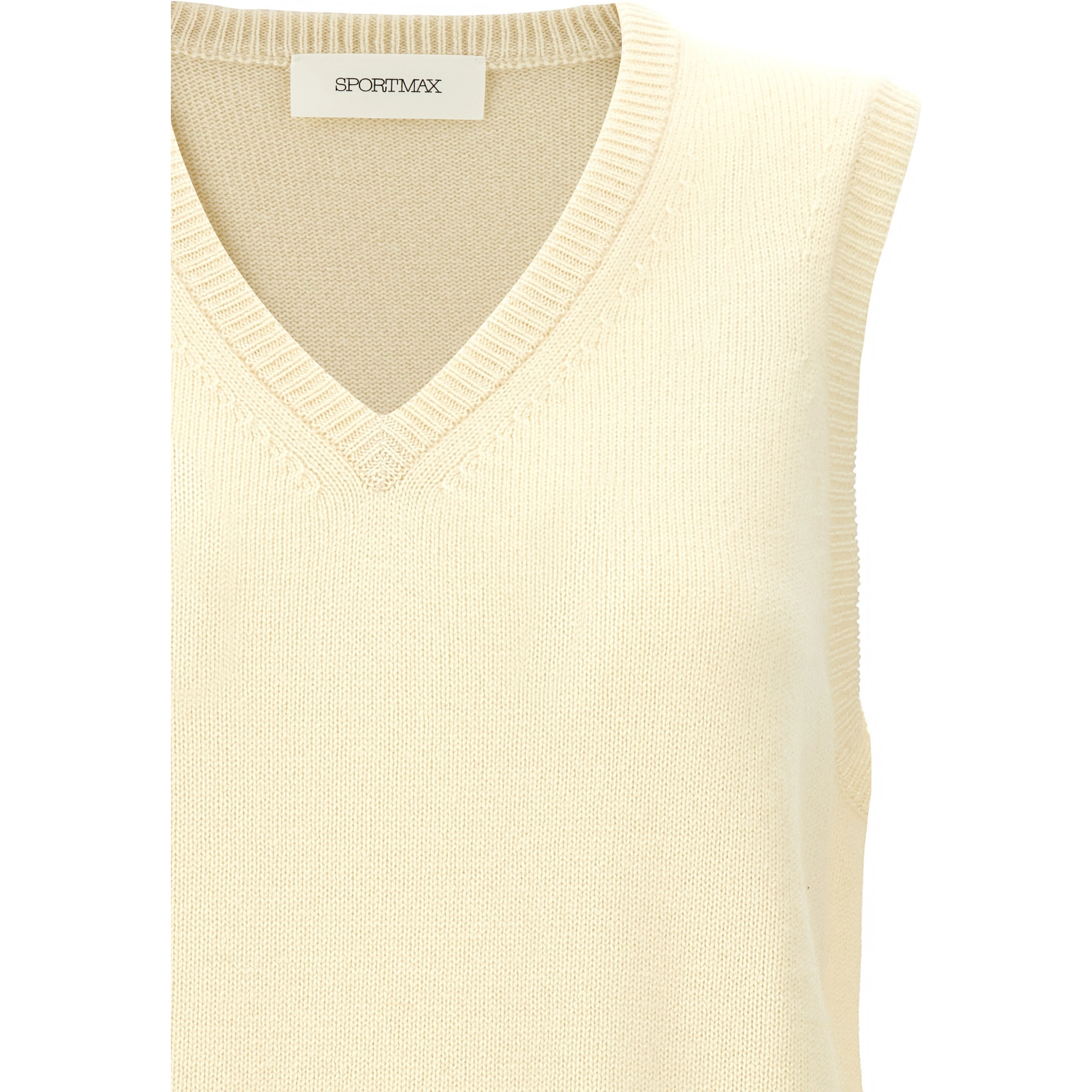 Bicolor Wool Sleeveless Jacket