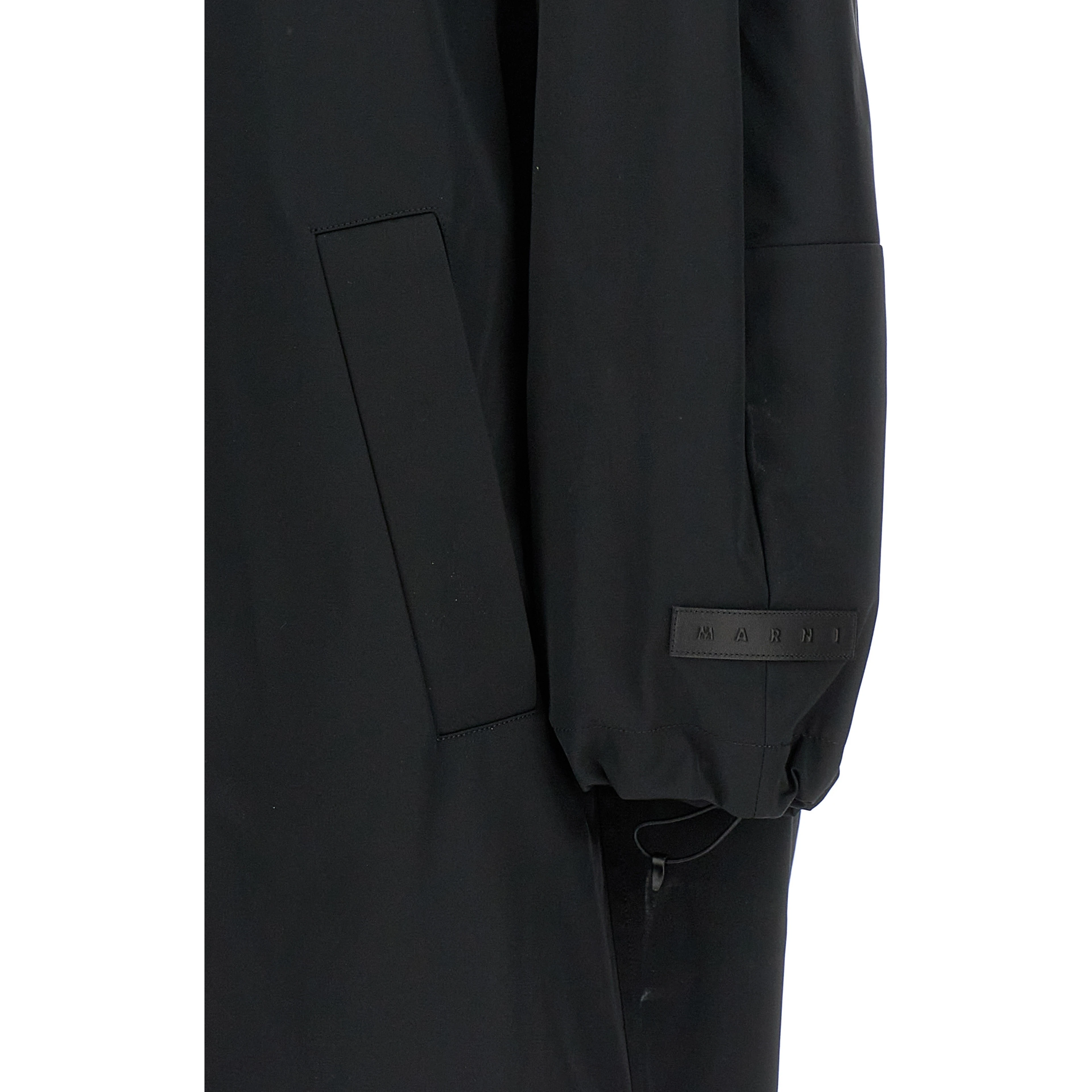 Black Polyester Parka
