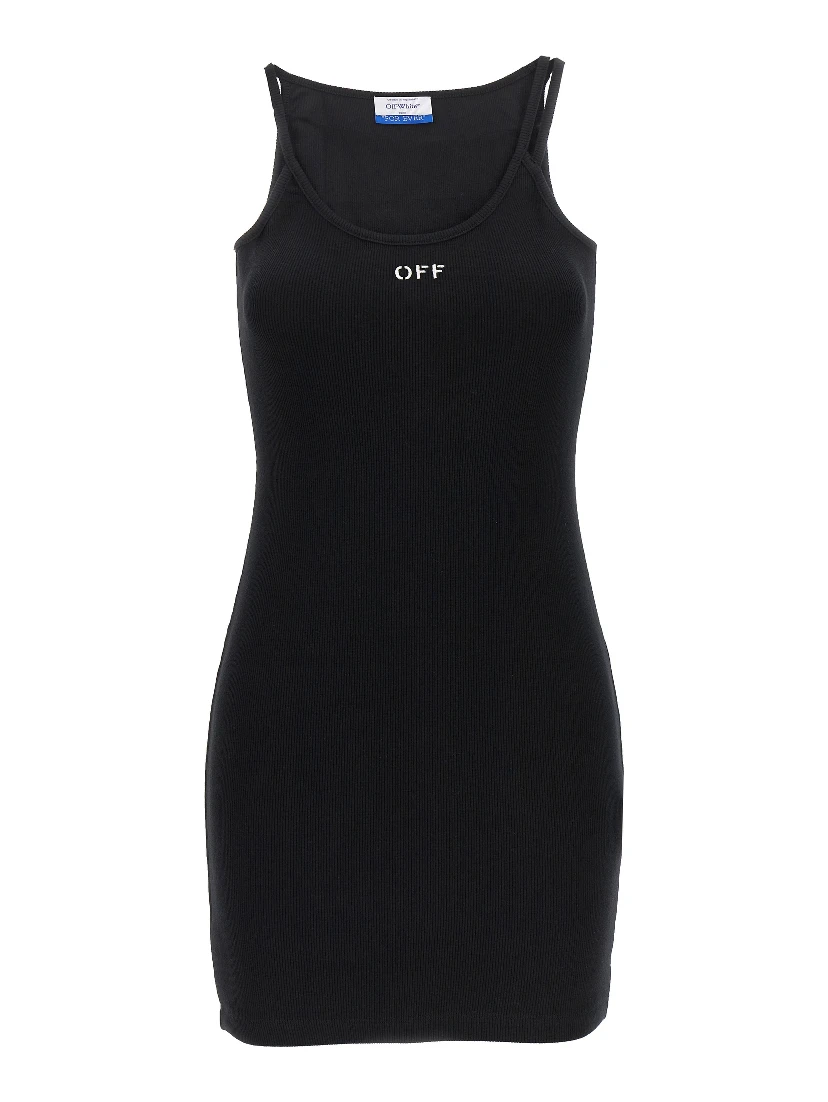 Black Cotton Short Dress