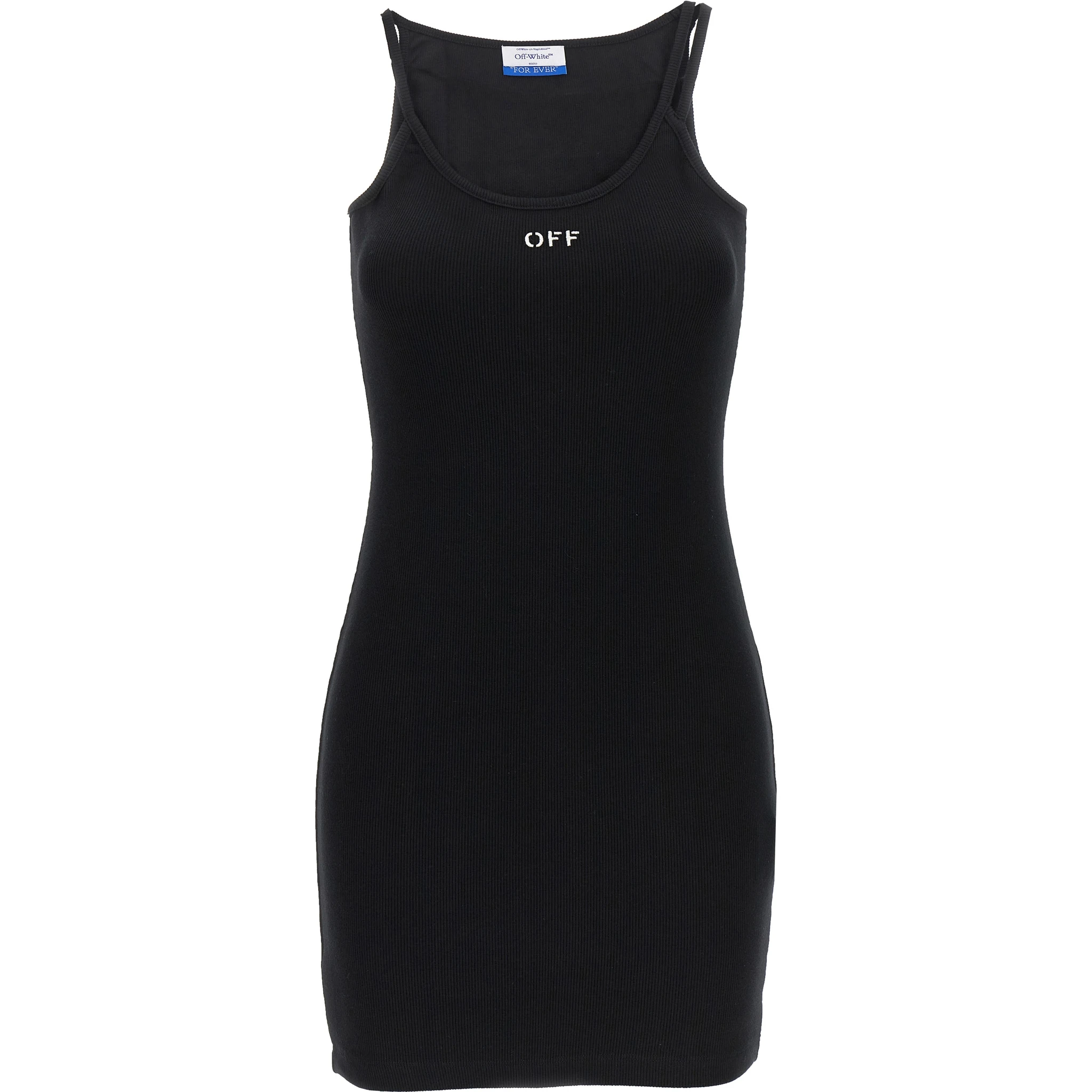 Black Cotton Short Dress