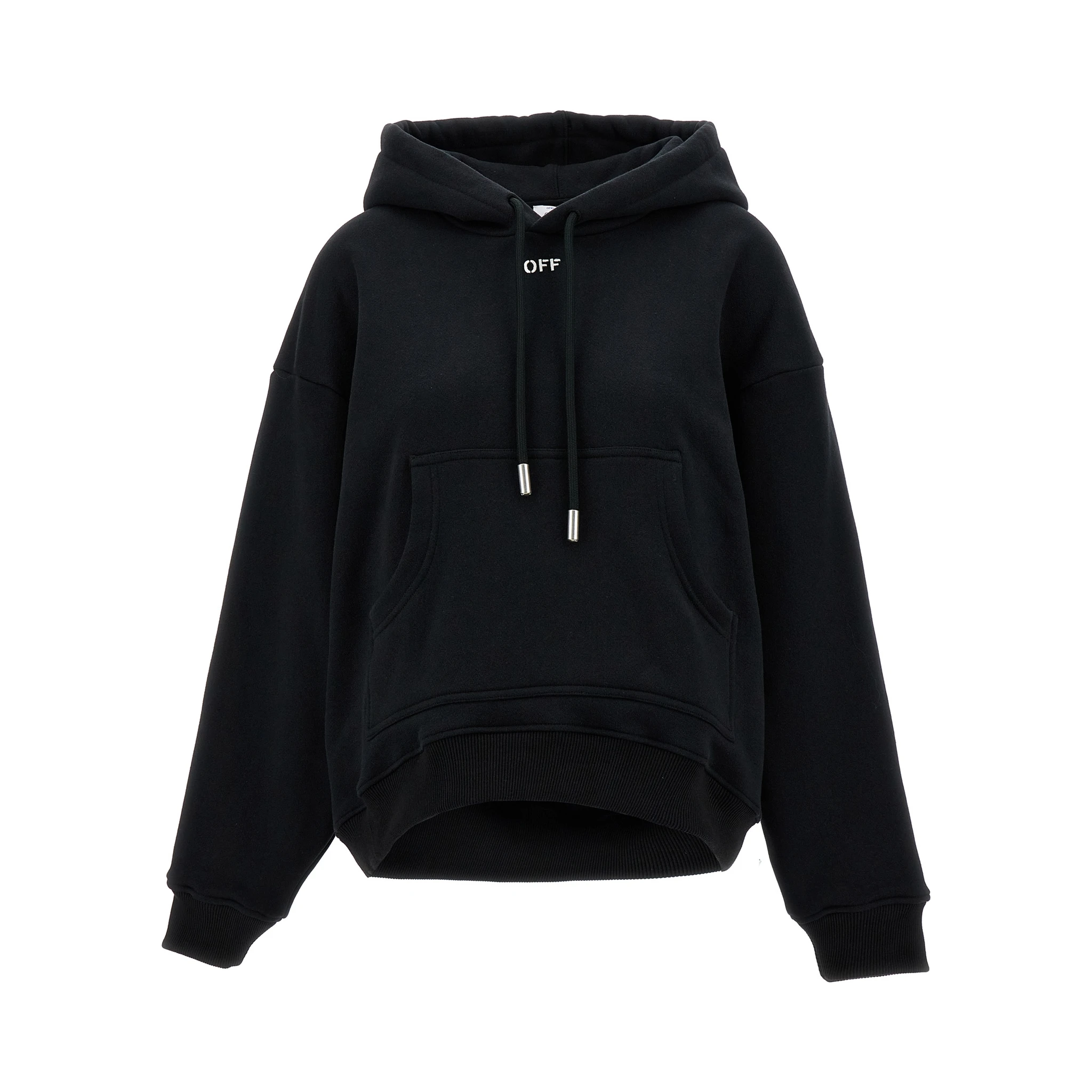 Black Cotton Hoodie