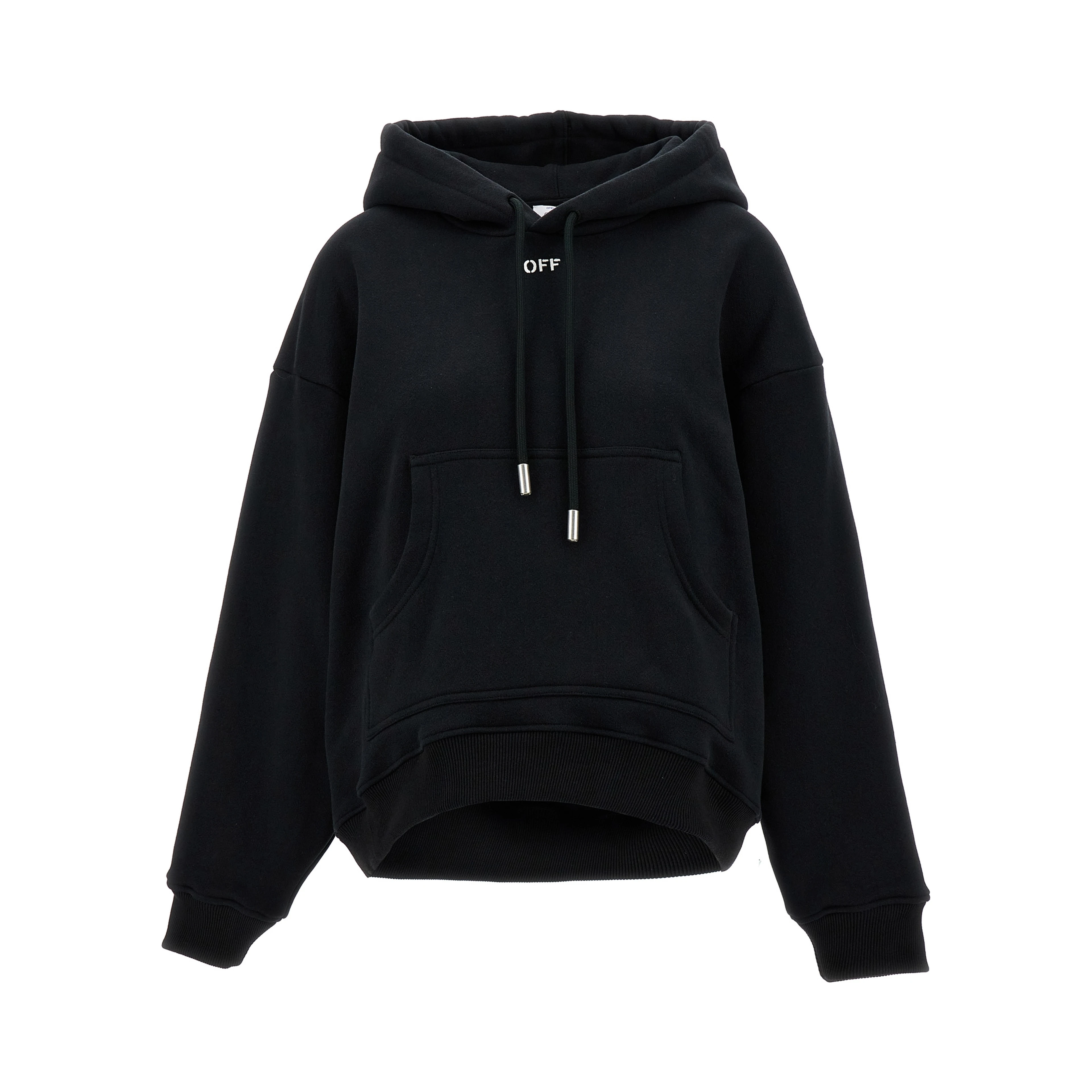 Black Cotton Hoodie