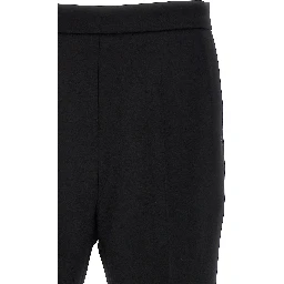 Black Virgin Wool Cropped Pants