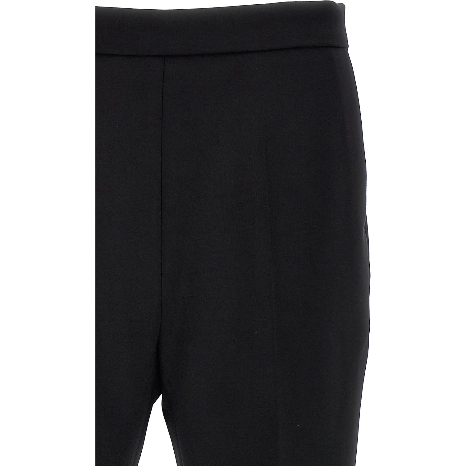 Black Virgin Wool Cropped Pants
