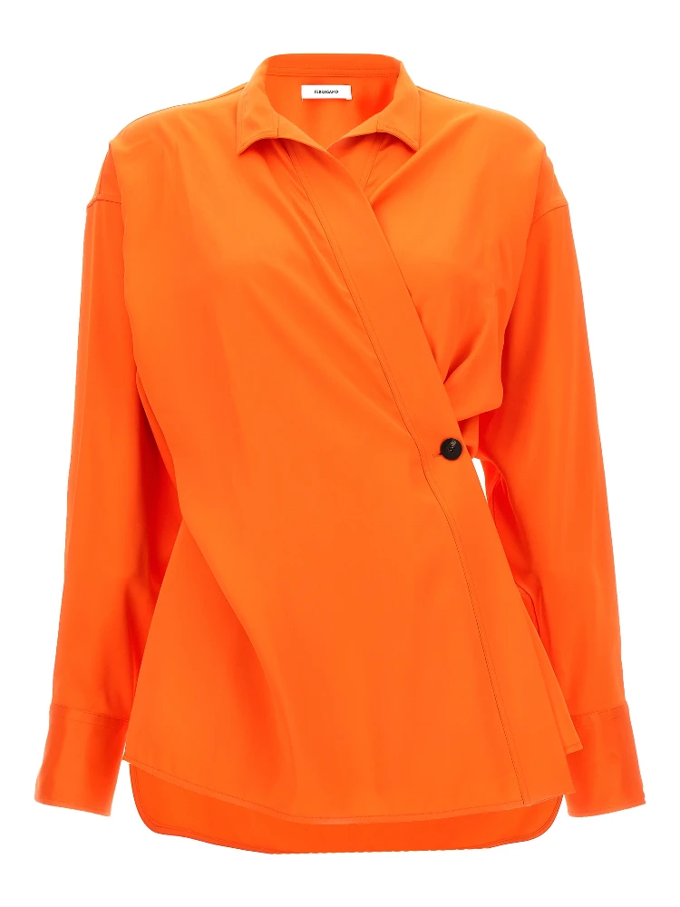 Orange Viscose Blouse