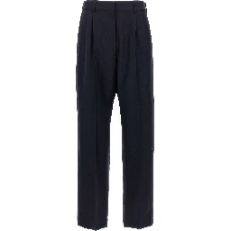 Blue Virgin Wool Pants