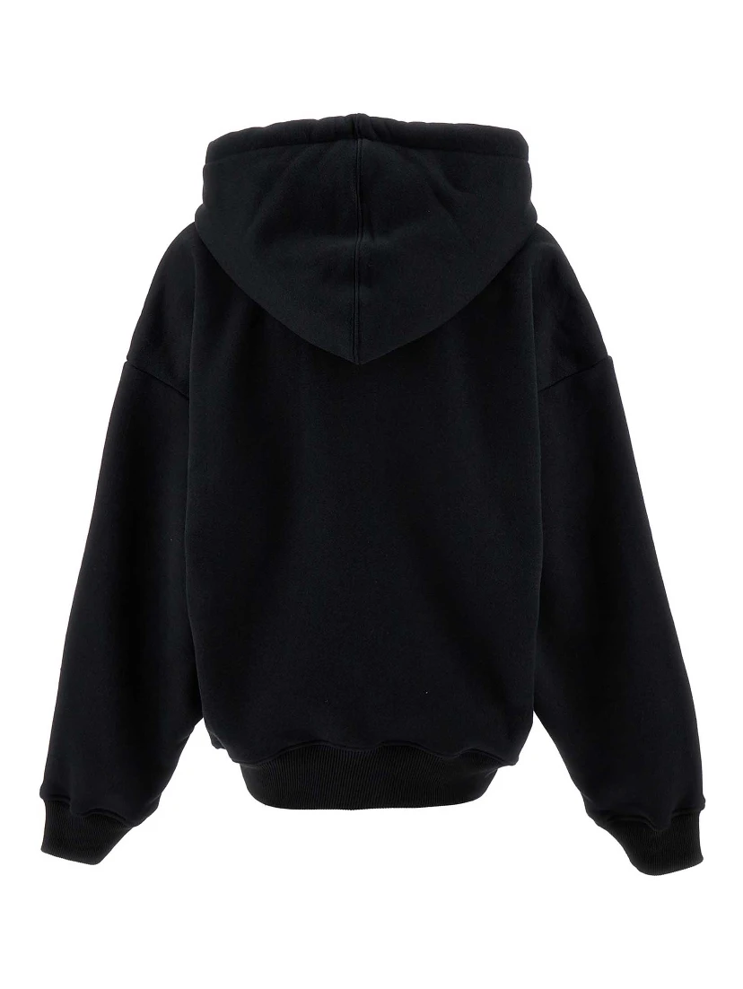 Black Cotton Hoodie
