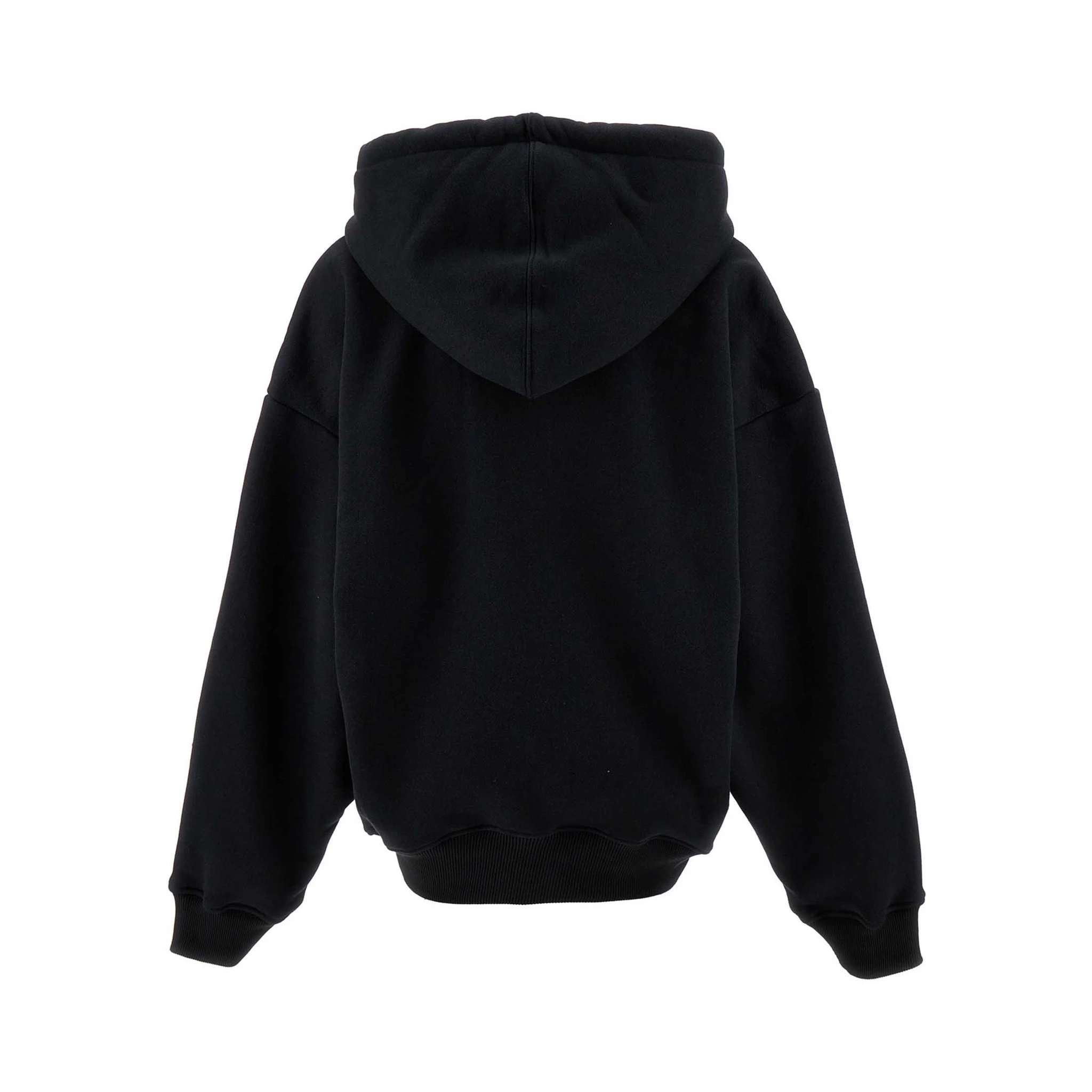 Black Cotton Hoodie