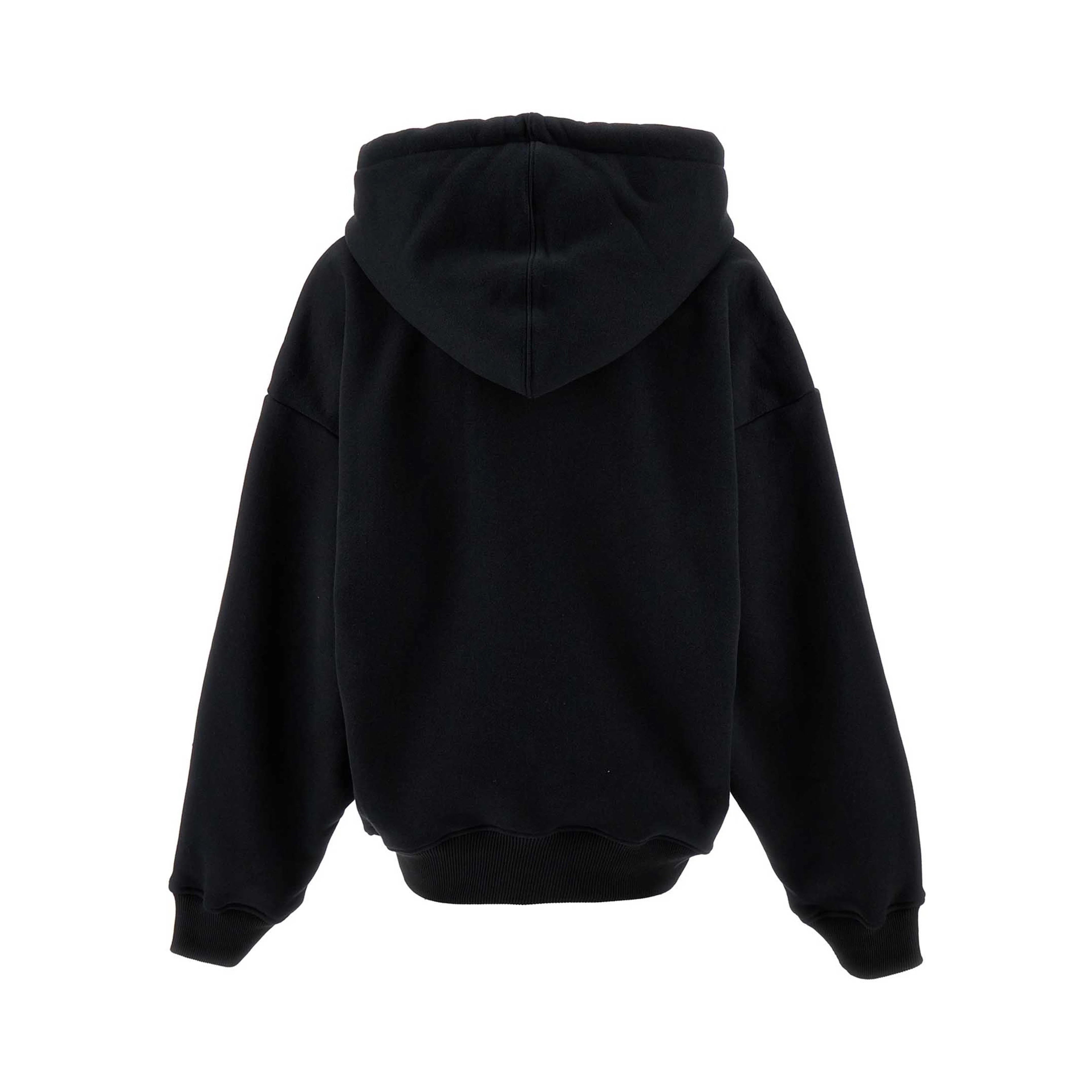 Black Cotton Hoodie