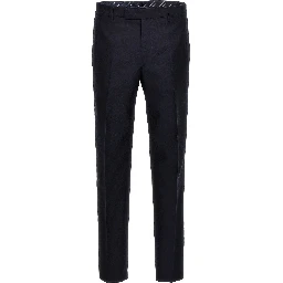 Blue Cotton Dress Pants