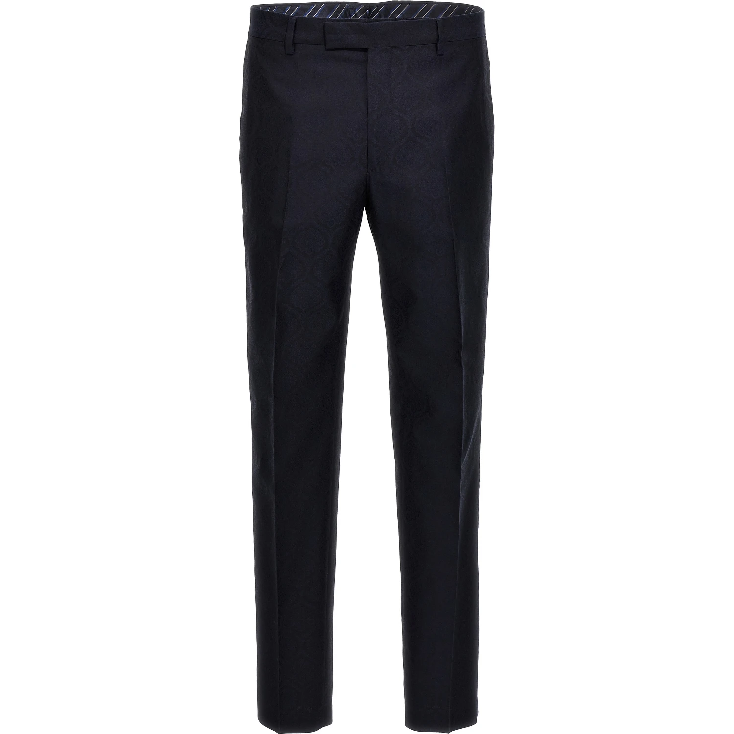 Blue Cotton Dress Pants