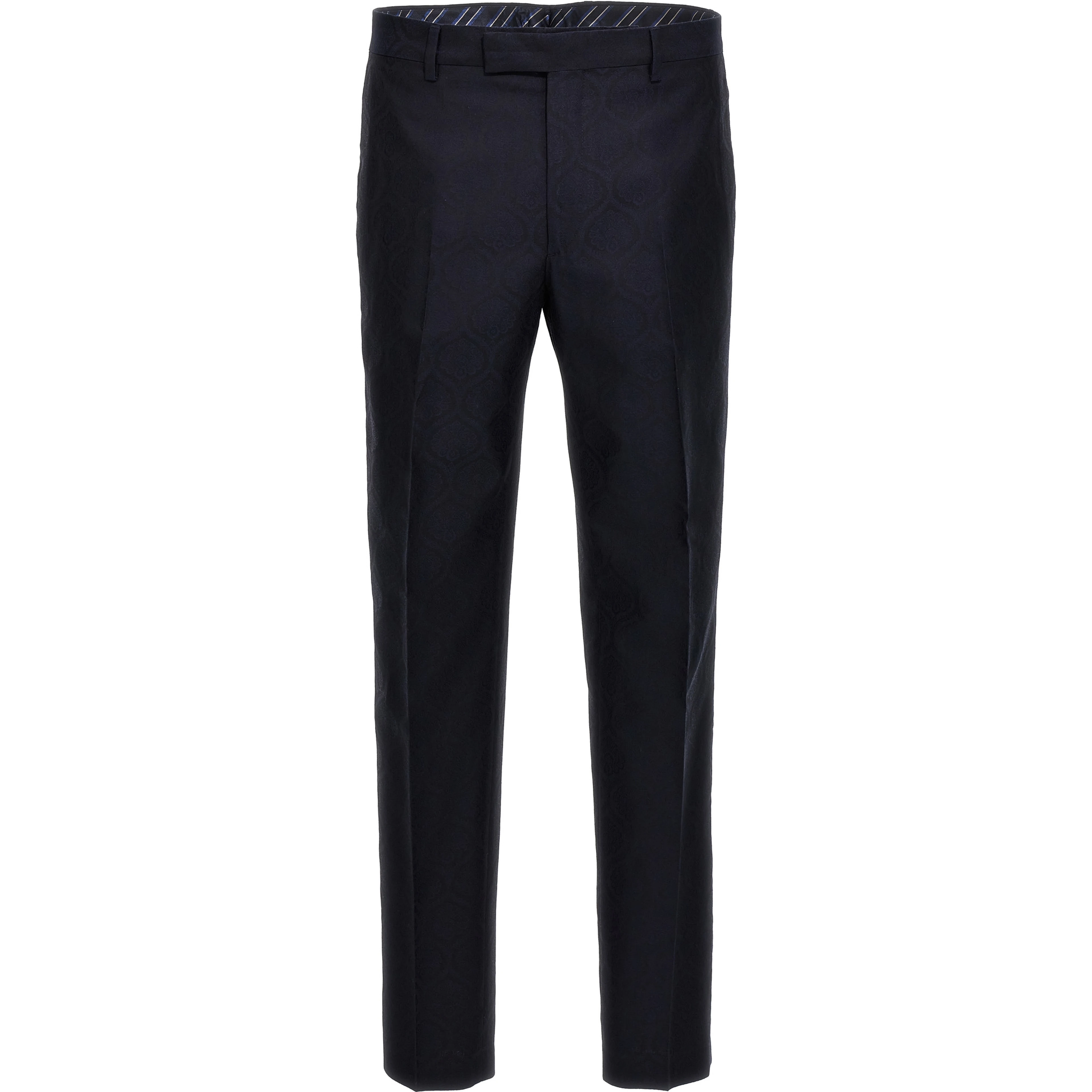 Blue Cotton Dress Pants