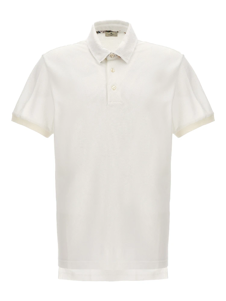 White Cotton Polo Shirt