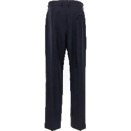 Blue Virgin Wool Pants