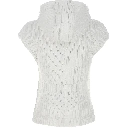 White Polyamide Sleeveless Jacket