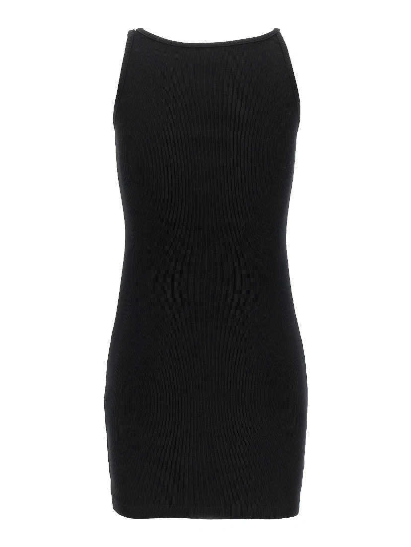 Black Cotton Short Dress