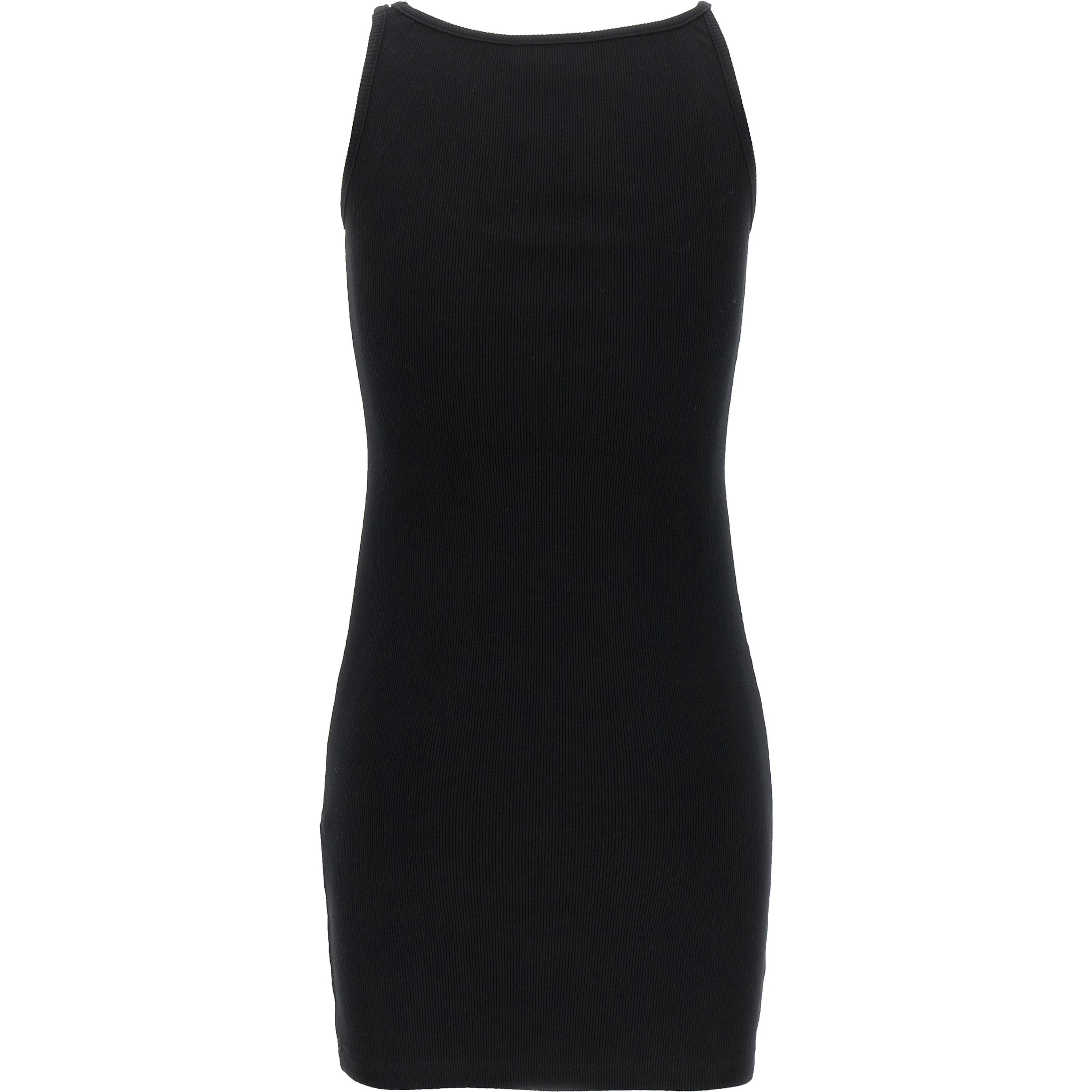 Black Cotton Short Dress