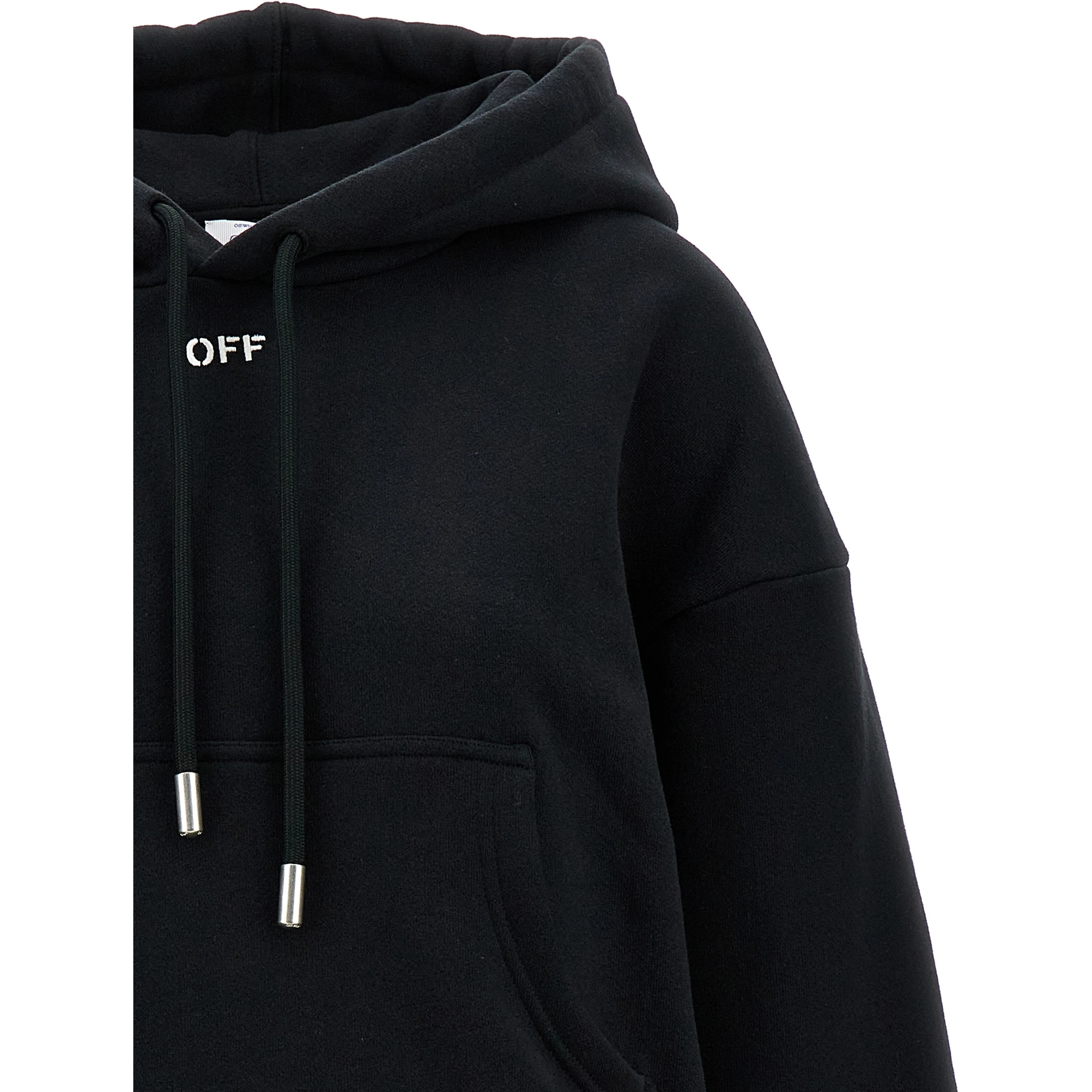 Black Cotton Hoodie