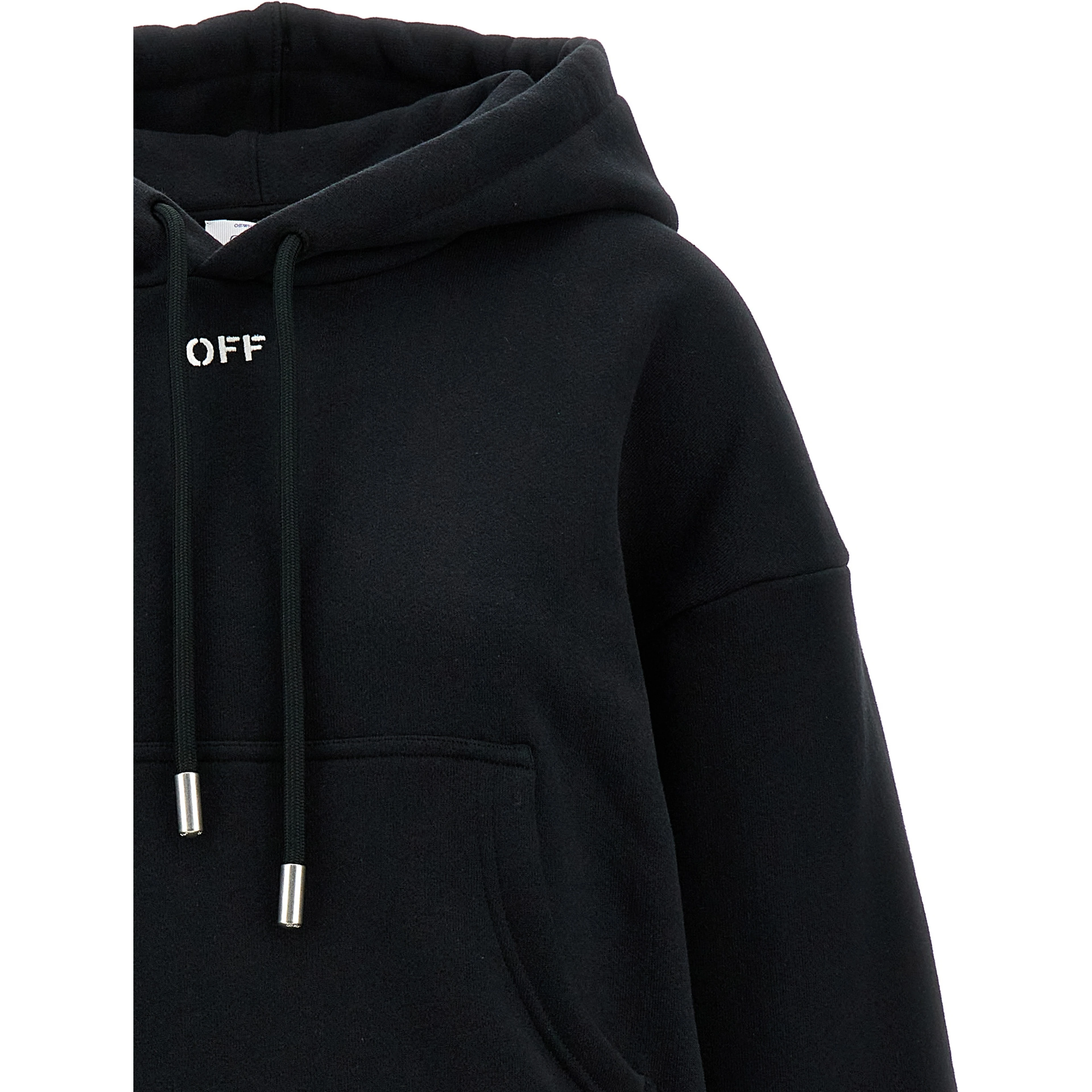 Black Cotton Hoodie