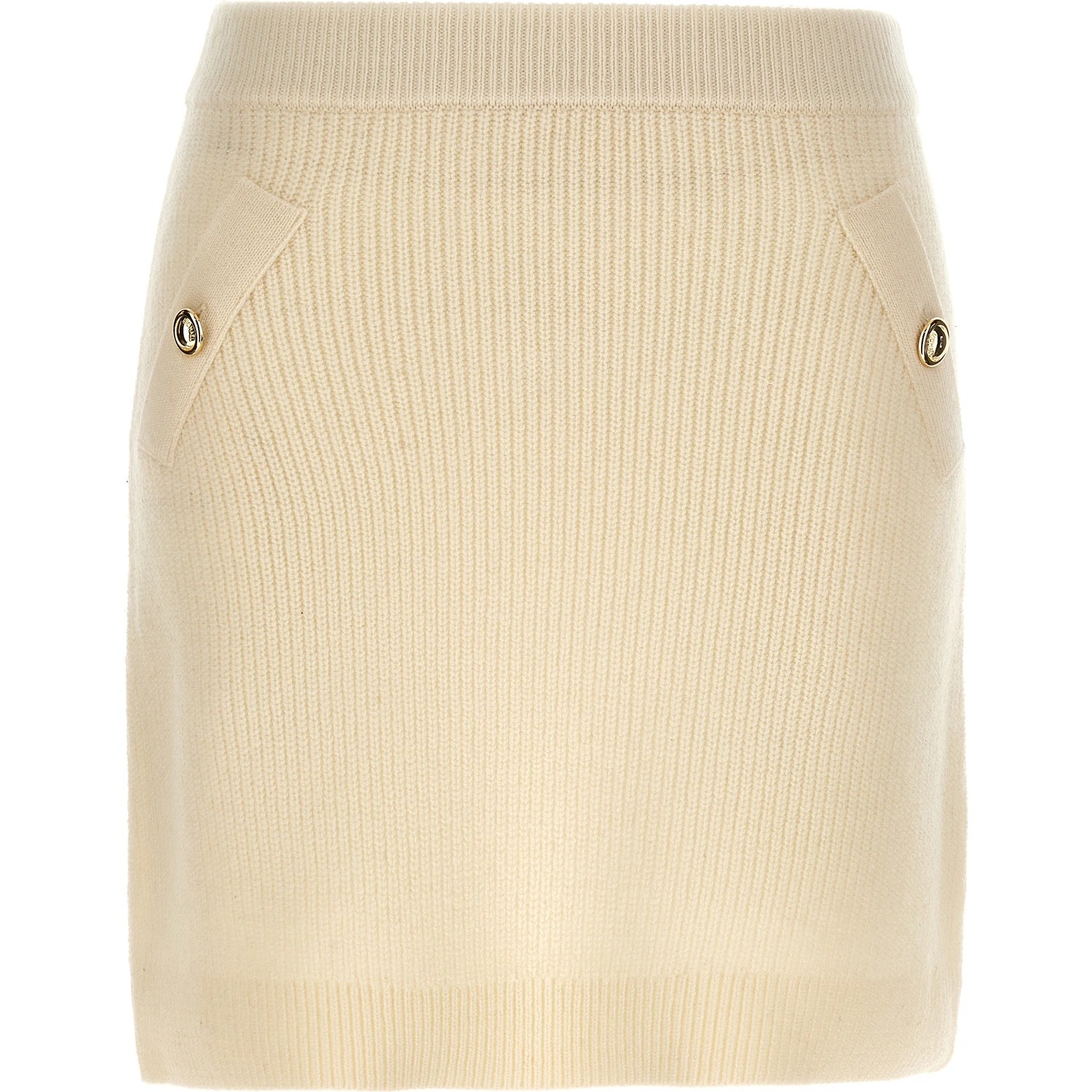 White Wool Long Skirt