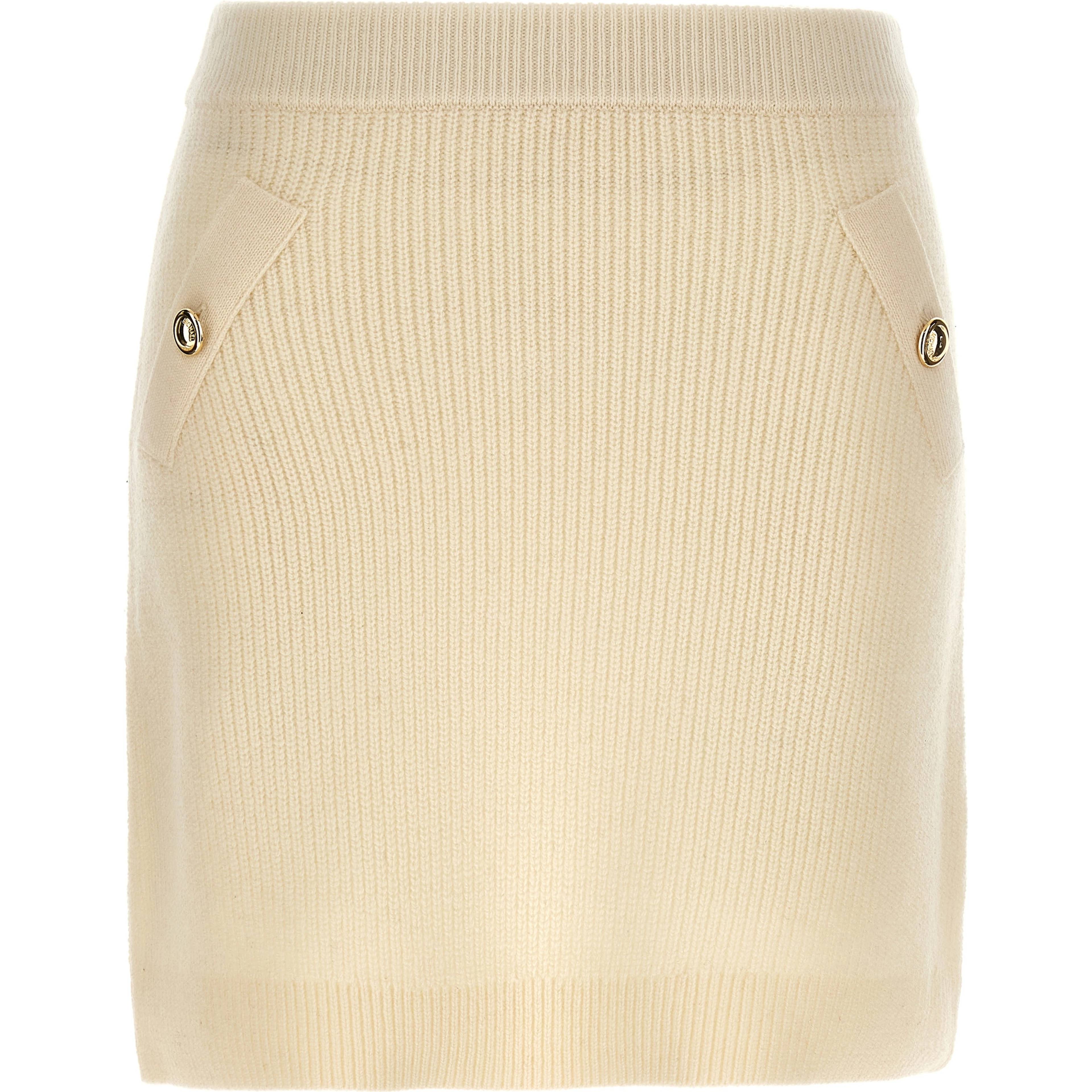 White Wool Long Skirt