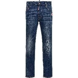 Blue Cotton Relaxed Fit Jeans