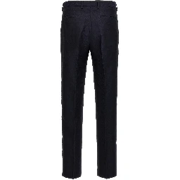 Blue Cotton Dress Pants
