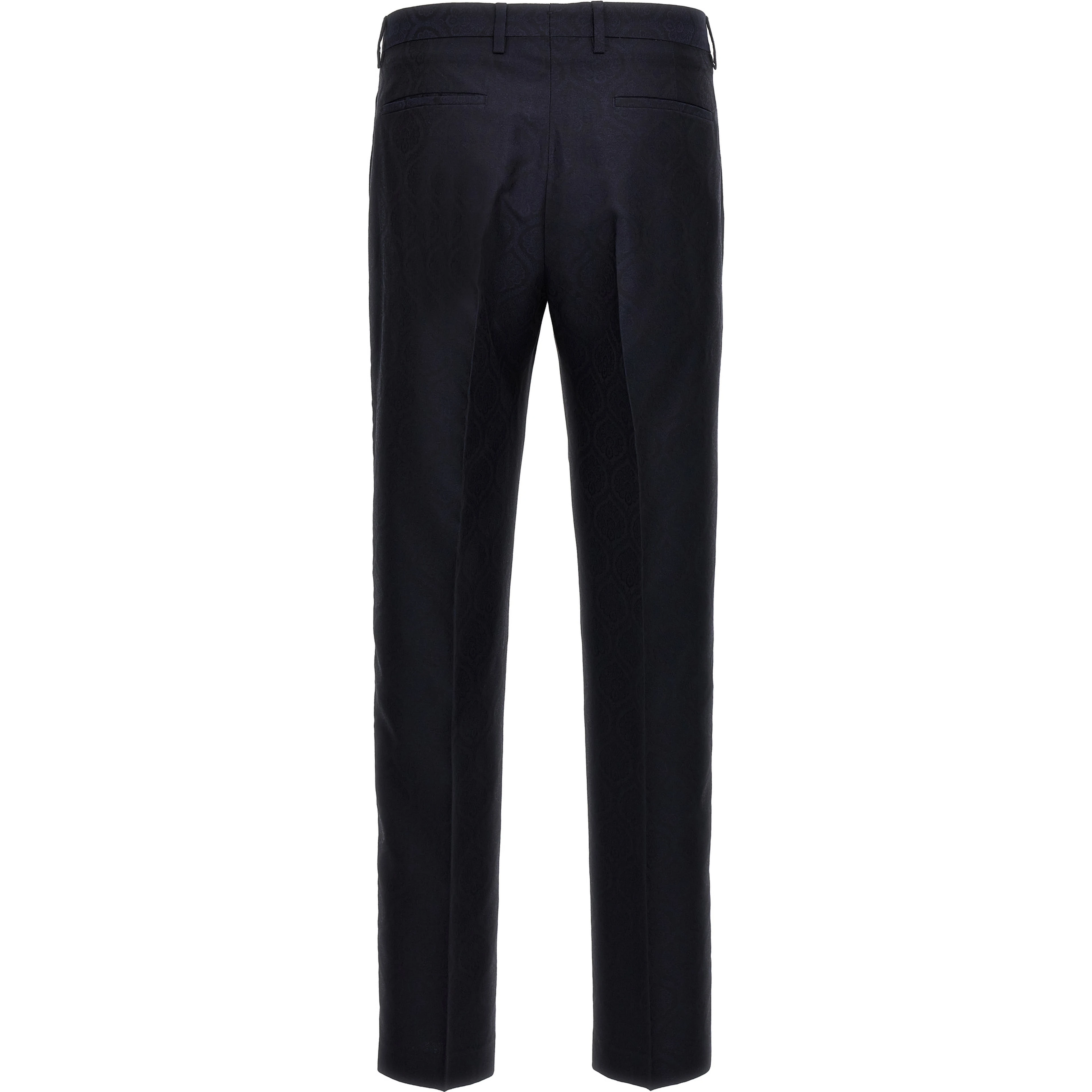 Blue Cotton Dress Pants