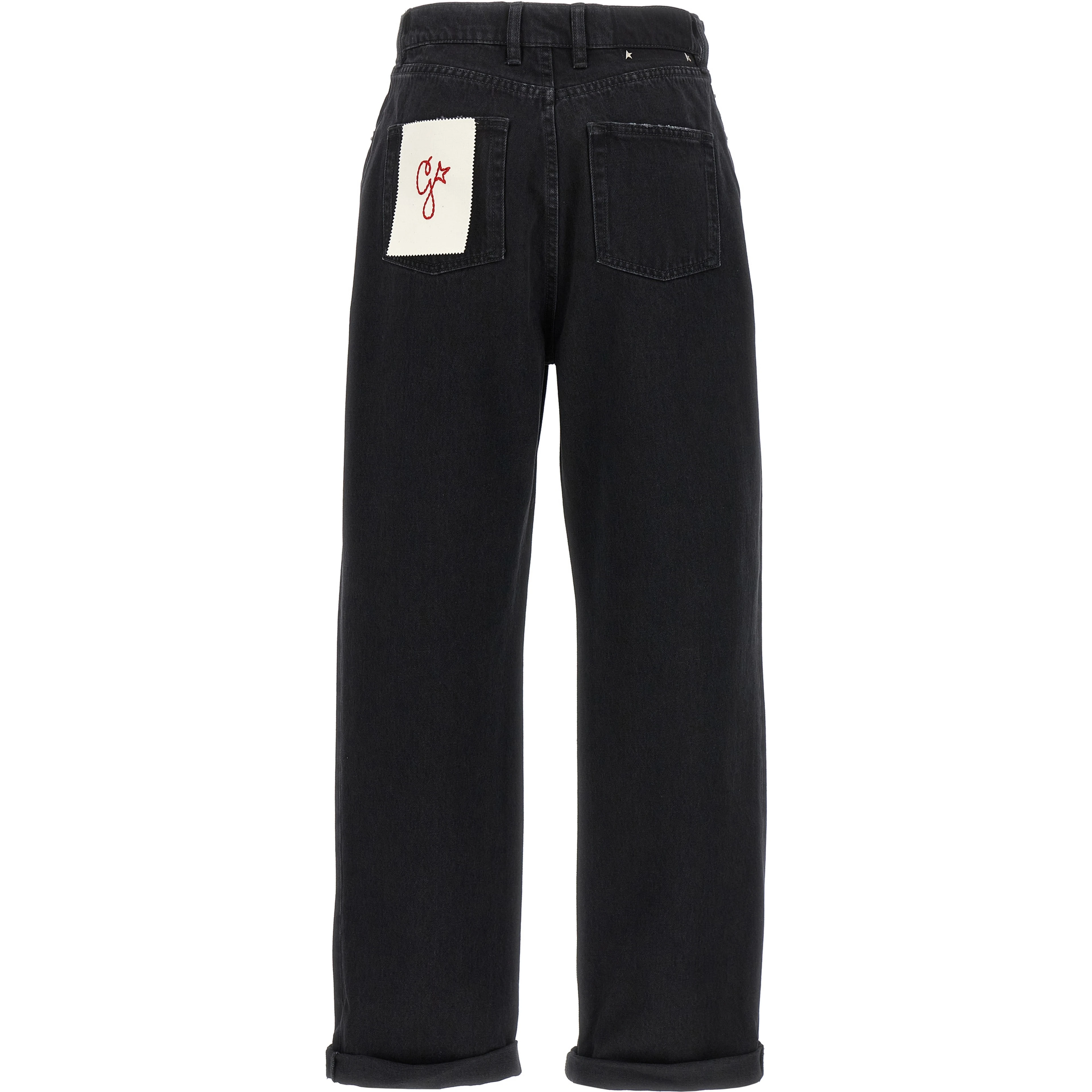 Black Cotton Relaxed Fit Jeans