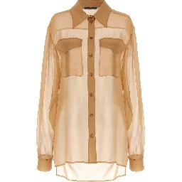 Beige Silk Blouse