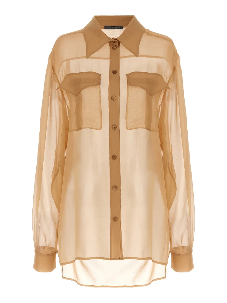 Beige Silk Blouse