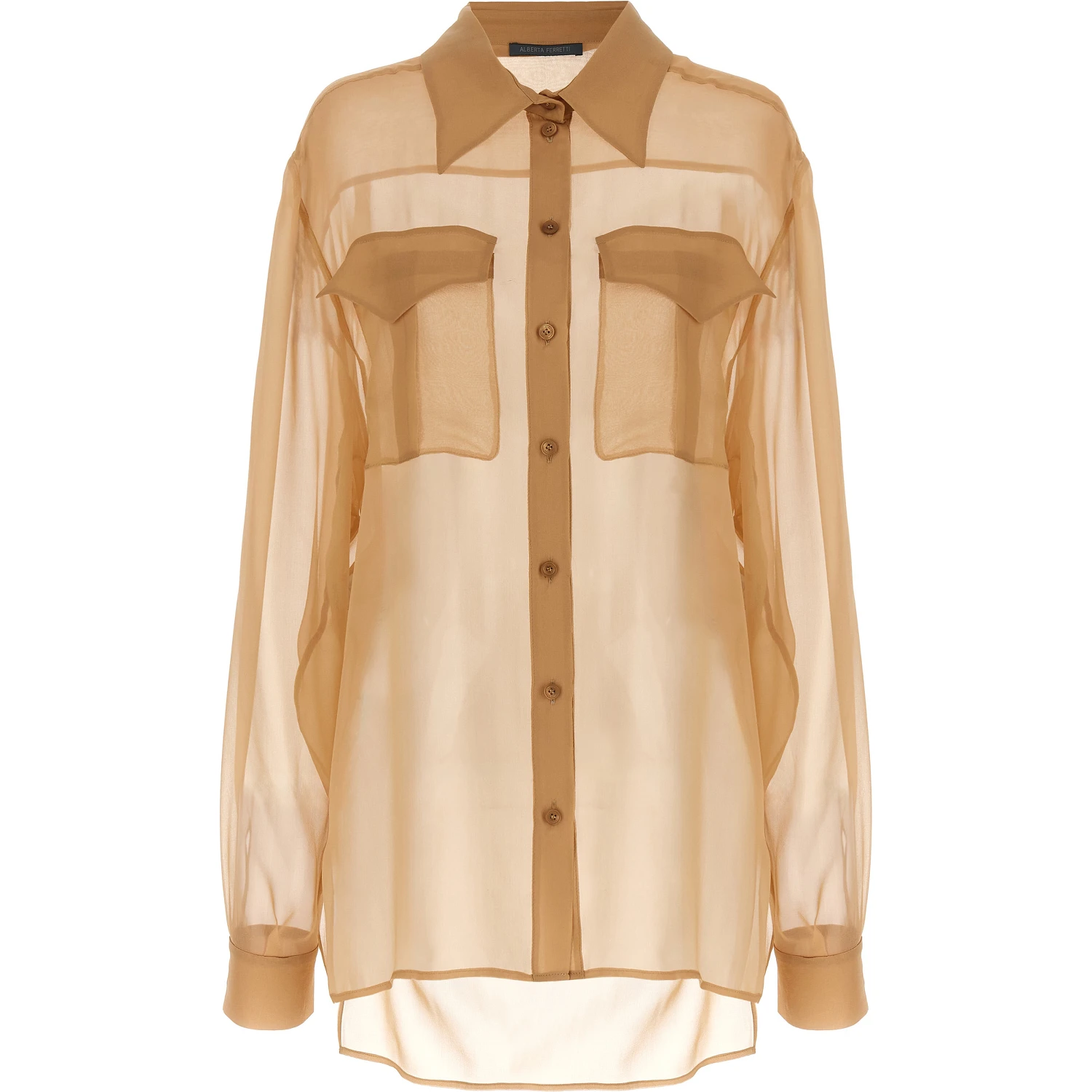 Beige Silk Blouse