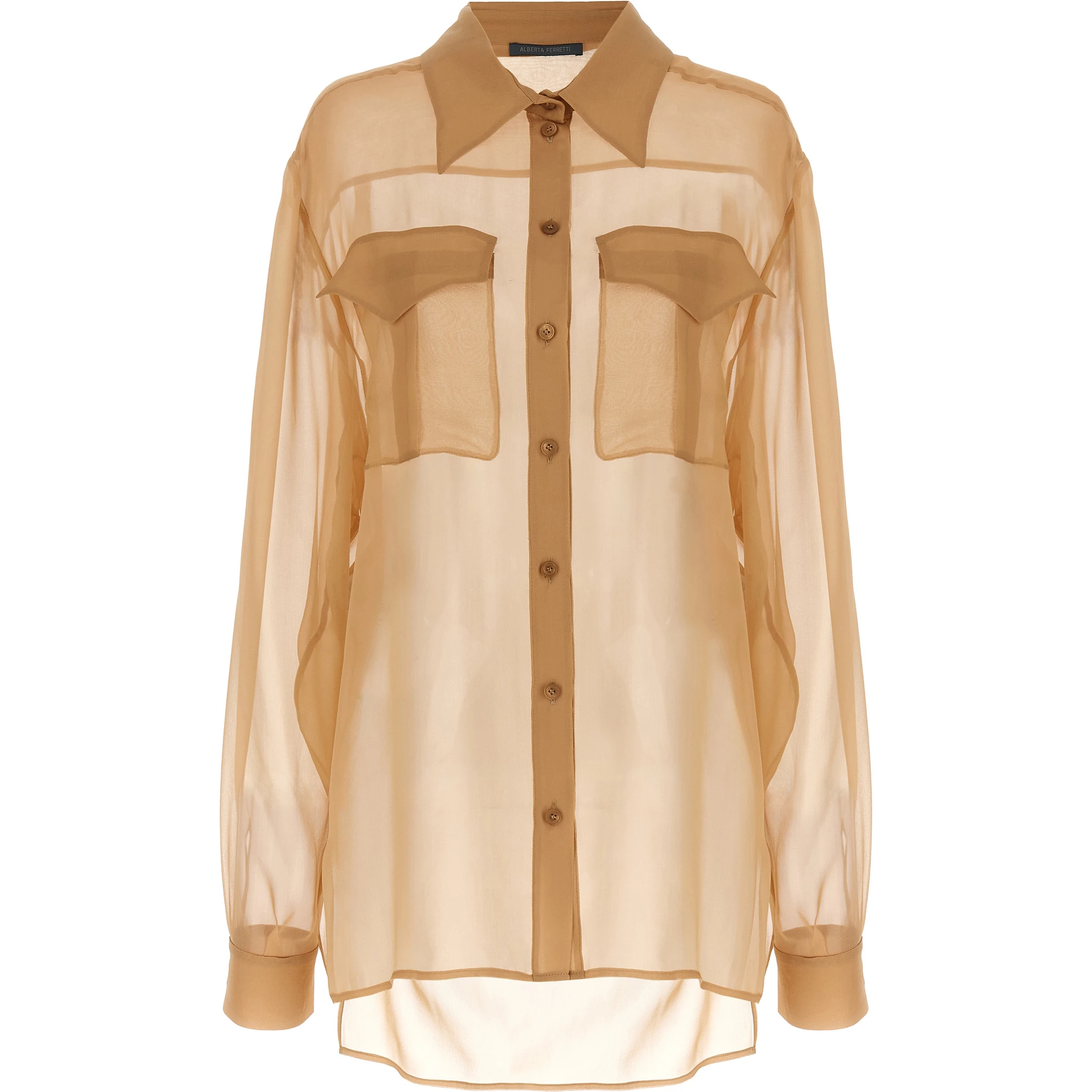 Beige Silk Blouse