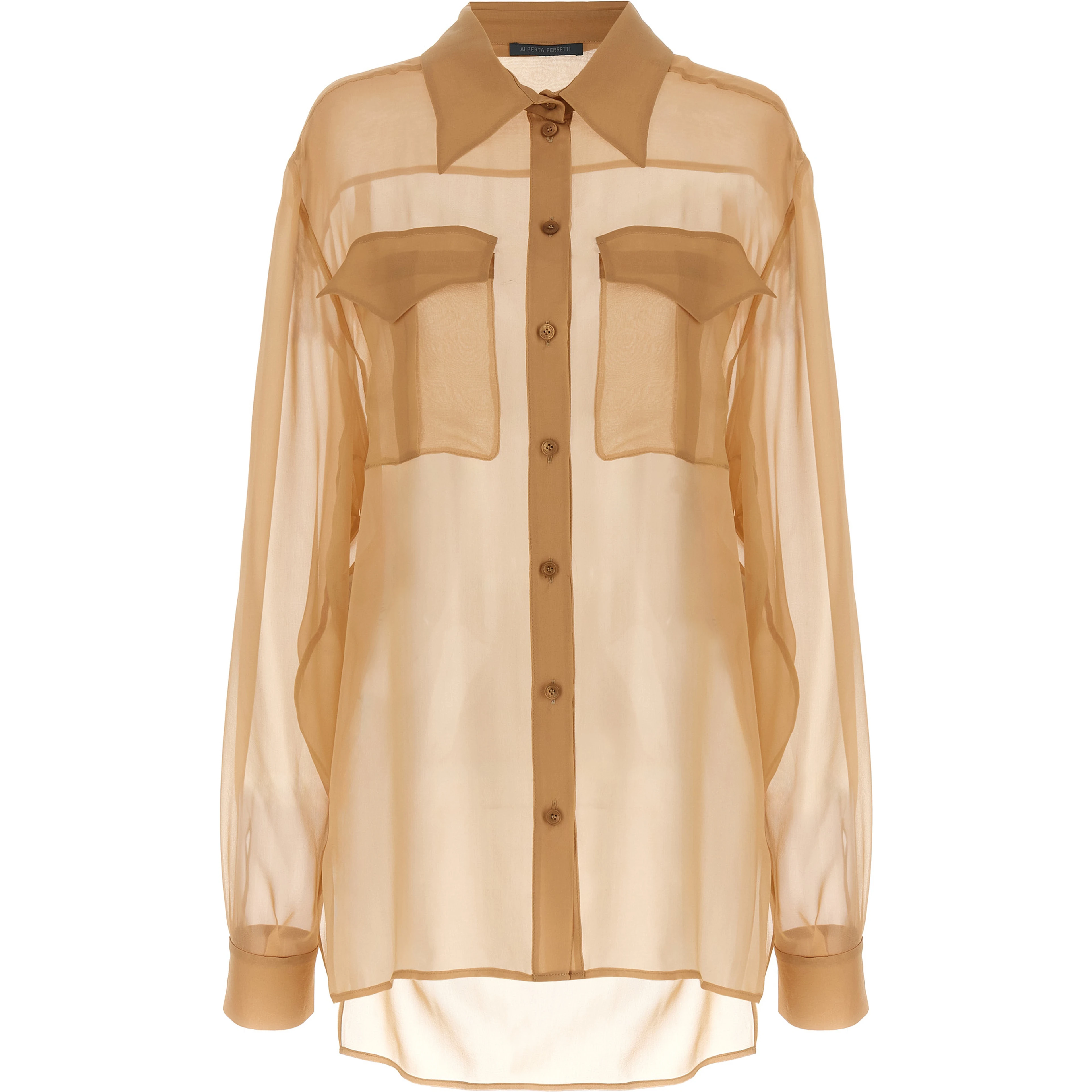 Beige Silk Blouse
