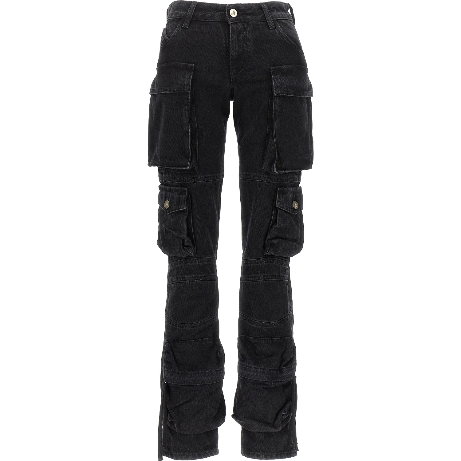 Black Cotton Cargo Pants