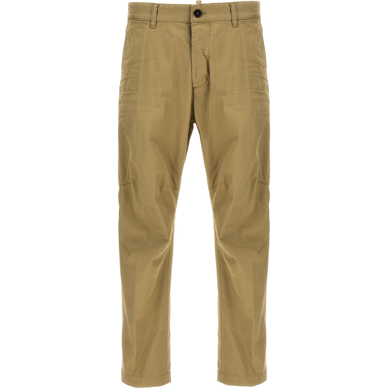 Beige Cotton Chino Pants