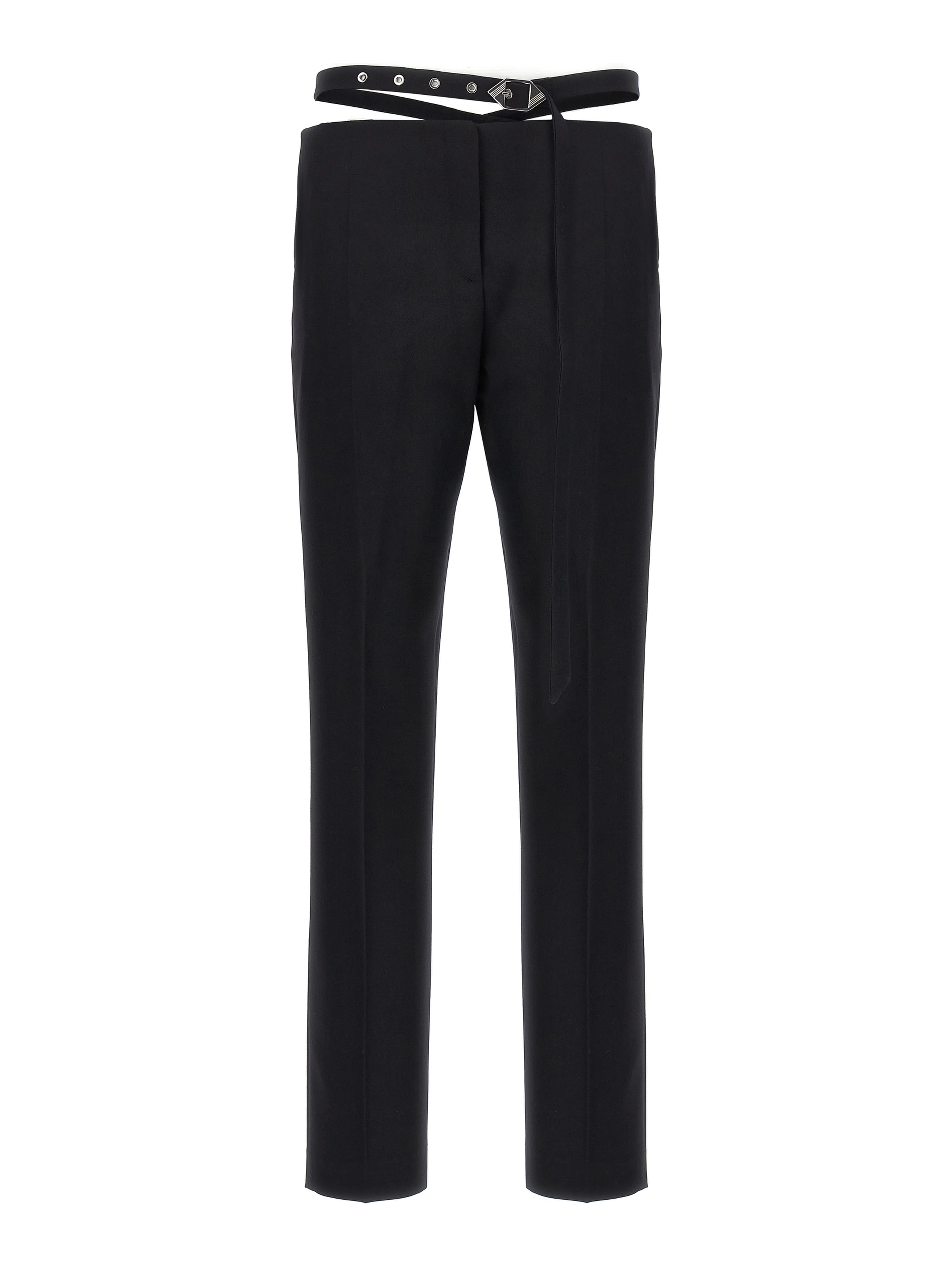 Black Virgin Wool Dress Pants