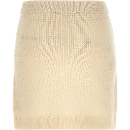 White Wool Long Skirt