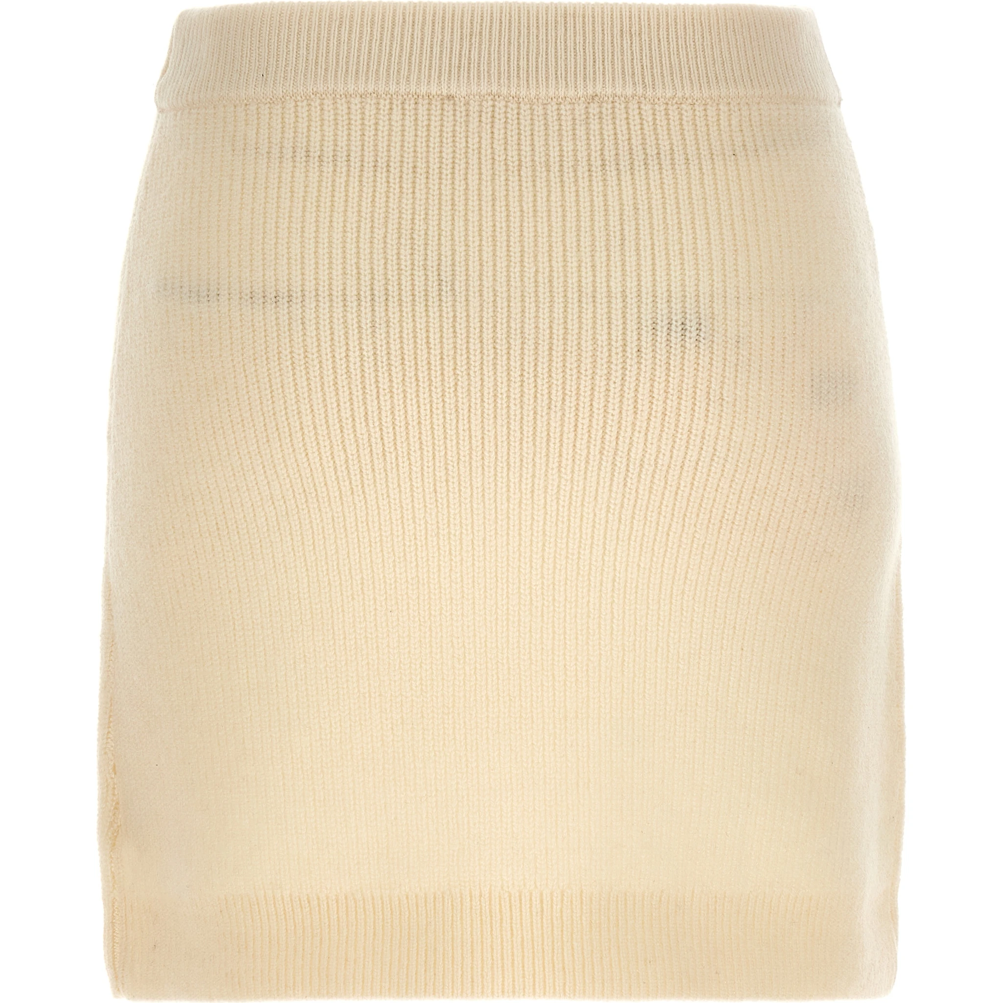 White Wool Long Skirt